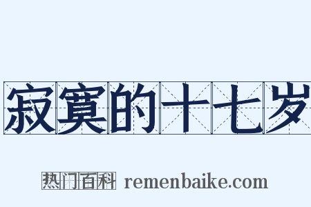 寂寞的十七岁是什么意思的图片